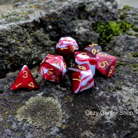 Battle Mage's Bloody Dice Set