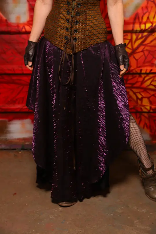 02. Crescent Skirt in Plum Crushed Shimmer - The Fall Fabulosity! Collection