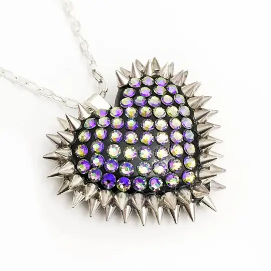 Mini Spiked & Paved Heart | Paradise