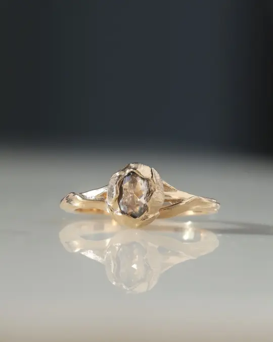 Natasha Pt I // 14ky Gold + Salt & Pepper Diamond // 8