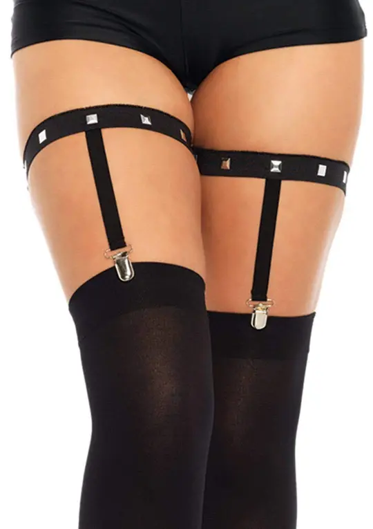 Jamie Studded Garter Suspender - Gothic Leg Harness - Alternative Fashion Accessory
