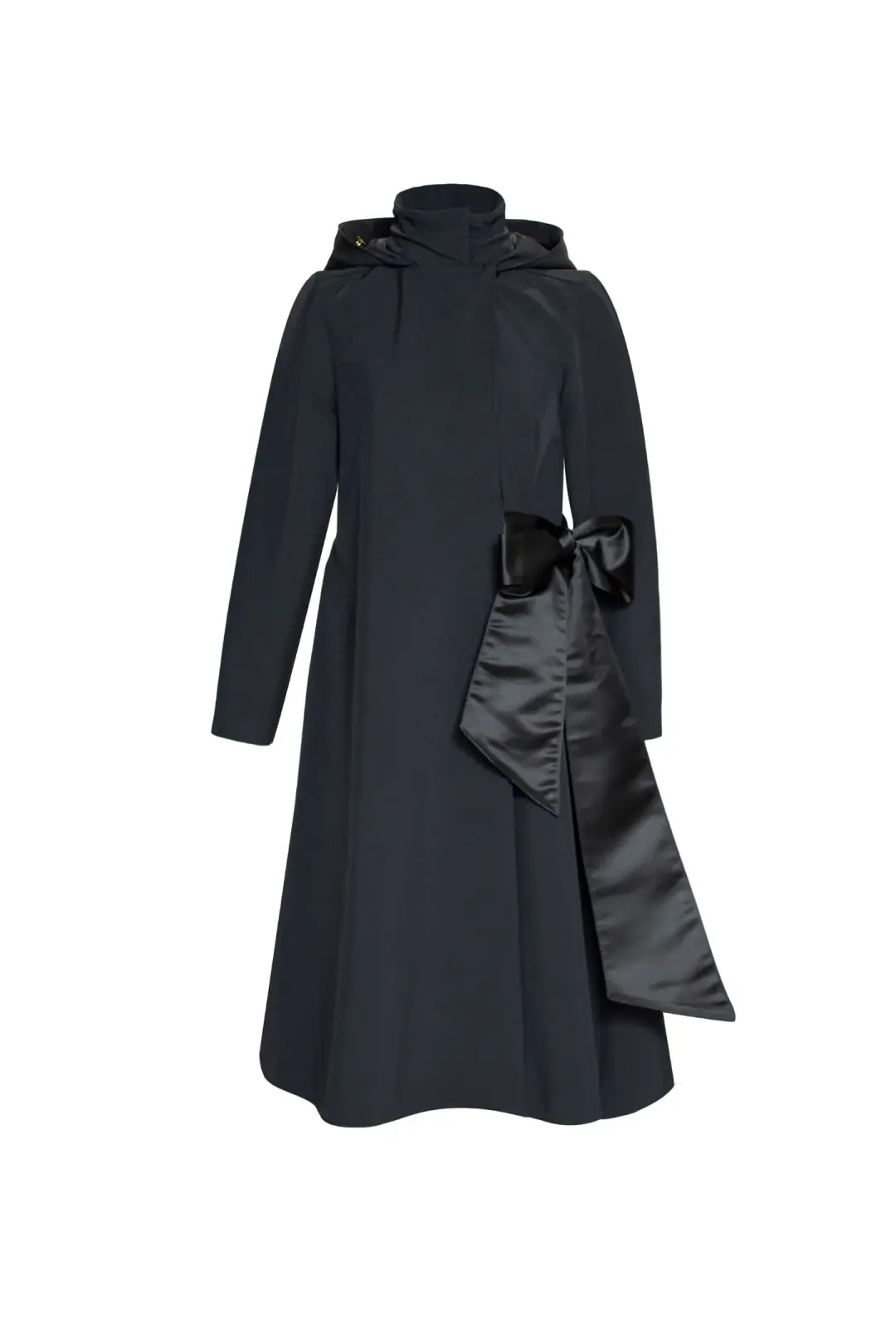 Double Breasted Coat with Trapeze Cut with a Bow | Luxurious Bow