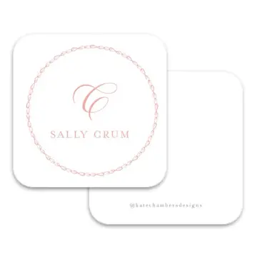 Script Monogram Simple Enclosure Card