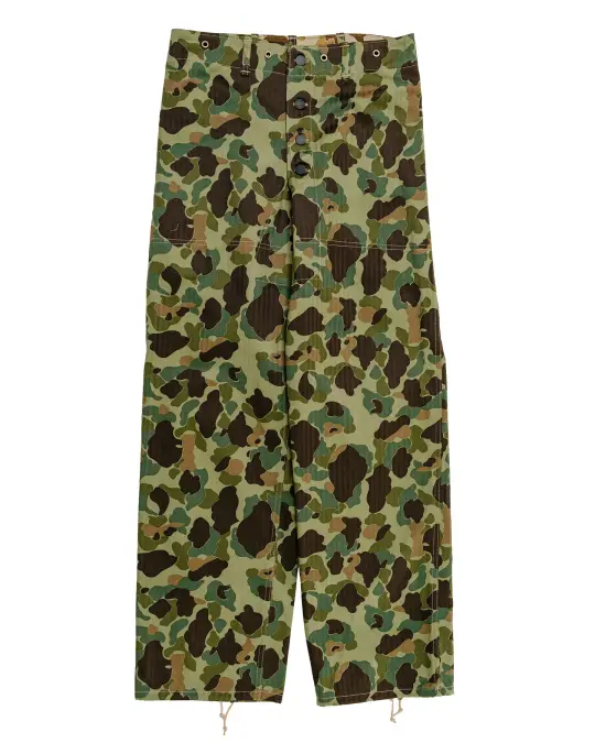 The Real McCoy's MP26001 P1944 Reversible Frogskin Camouflage Trousers Green