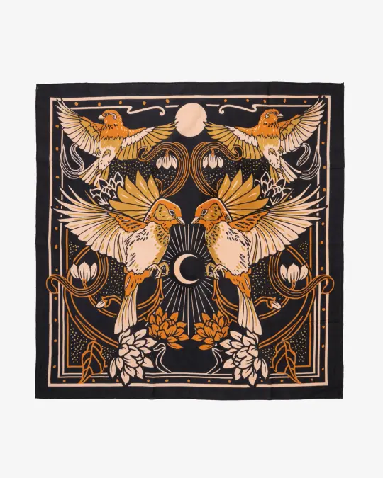 Felix Green Organic Cotton "Aviary" Bandana - Black