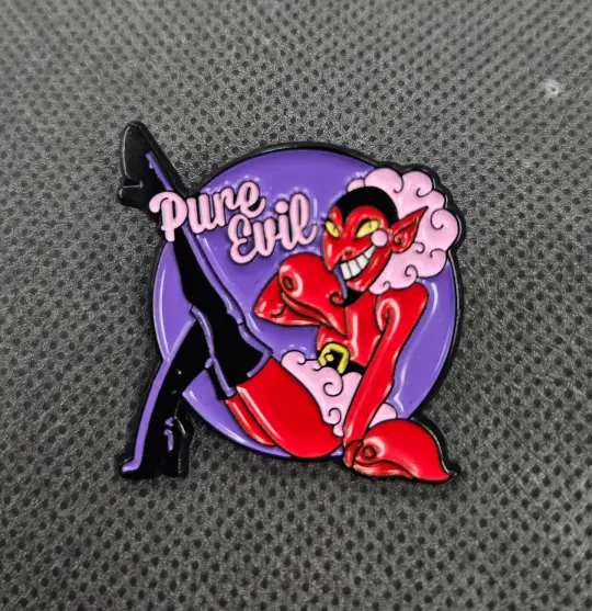Power Puff "Him" pure evil battle jacket, enamel pin, collector pin