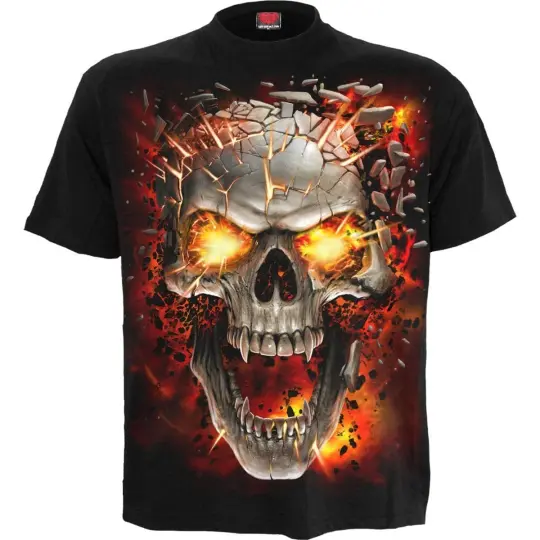 SKULL BLAST T-Shirt Black - Top Quality 100% Cotton