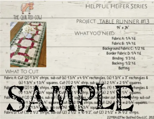 Helpful Heifer Table Runner #13