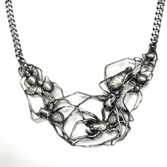 Web of spiders necklace