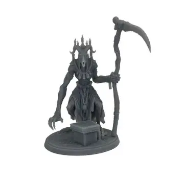 The Elderwood Wraith: Antlered Skull Reaper Boss RPG Miniature (32mm)