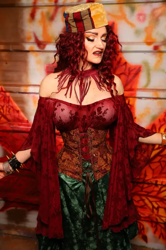 Petite Wench in Rustic Foliage Tapestry - The Sensual Solstice Collection