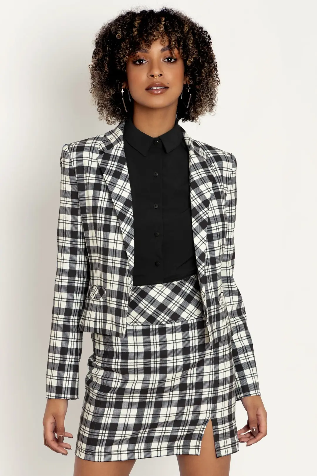 Tartan Magpie Cropped Blazer