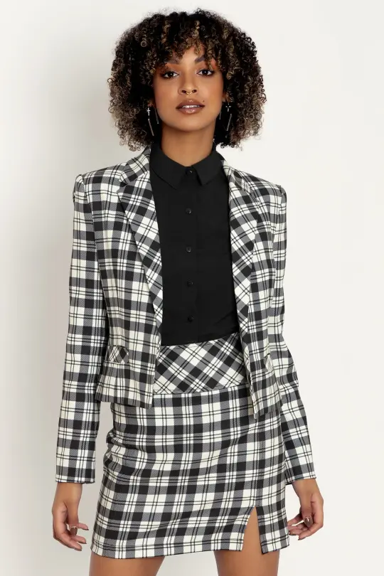 Tartan Magpie Cropped Blazer