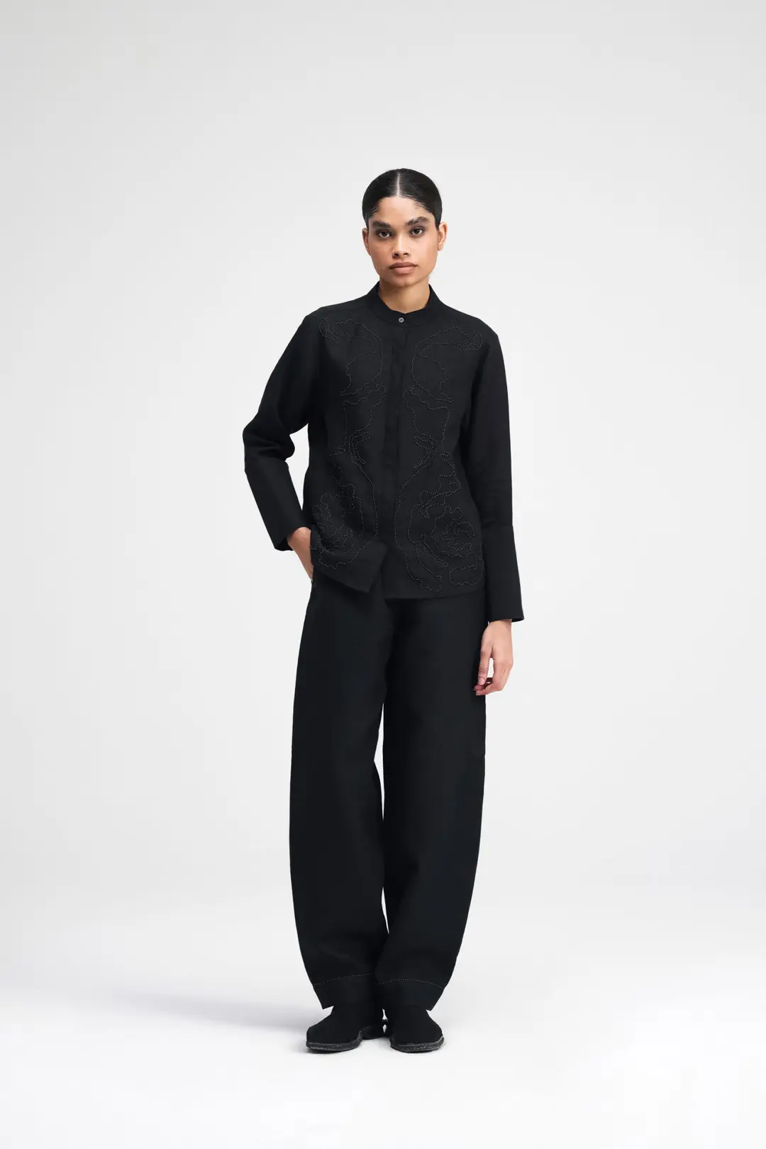 Koja Hand-Embroidered Pants