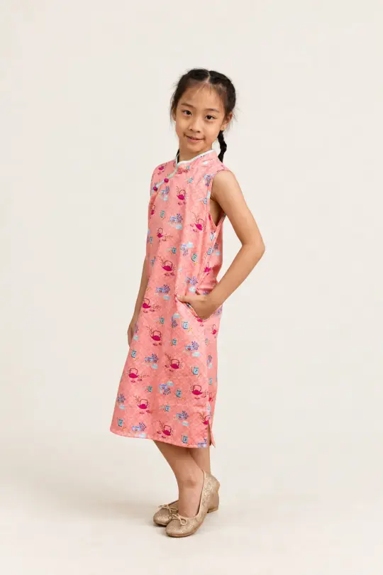 Peony Cheongsam - Pink Teapots