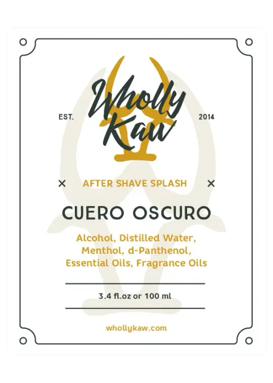 Cuero Oscuro After Shave Splash, Dark Leather