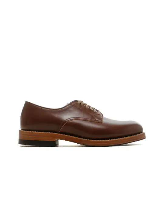 John Lofgren Bootmaker USN Low Quarter Shoes French Calfskin Russet Brown