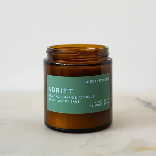 Adrift Scented Candle - 7oz Amber Jar