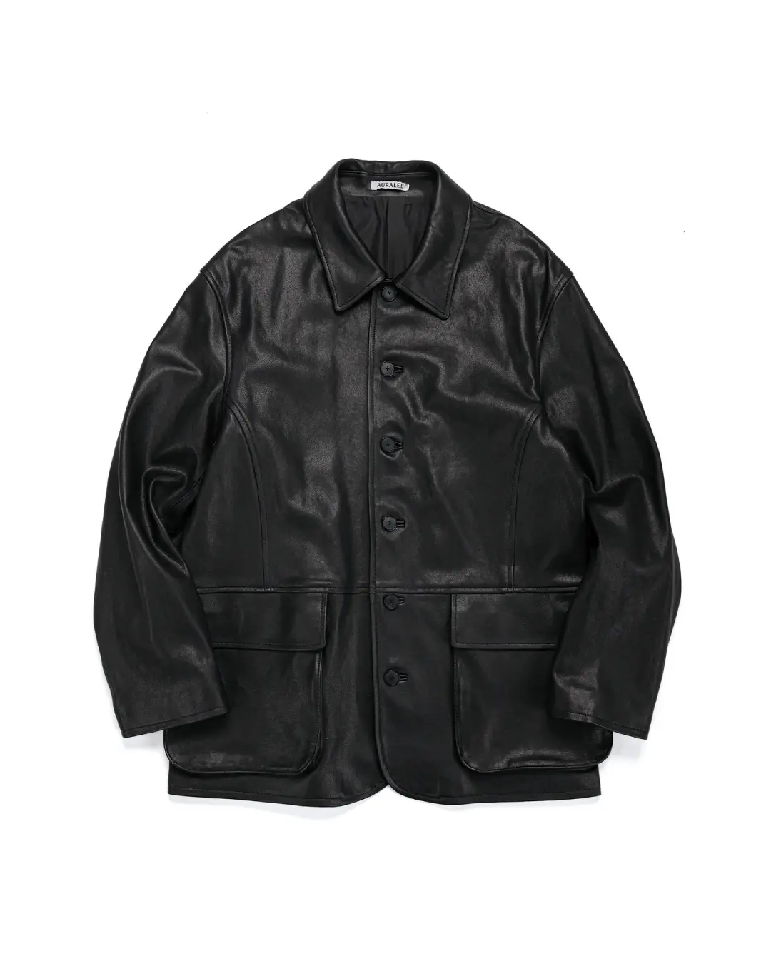 Auralee Lamb Leather Blouson Black