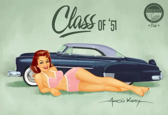 Larry Ernst Chevy (v2) pin up print