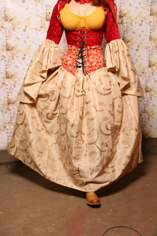 34. Tulip Skirt in Pecorino Scroll - The Marinara Maidens Collection