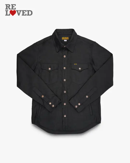 8oz Military Whipcord CPO Shirt - Black (IHSH-425-BLK) Size Large