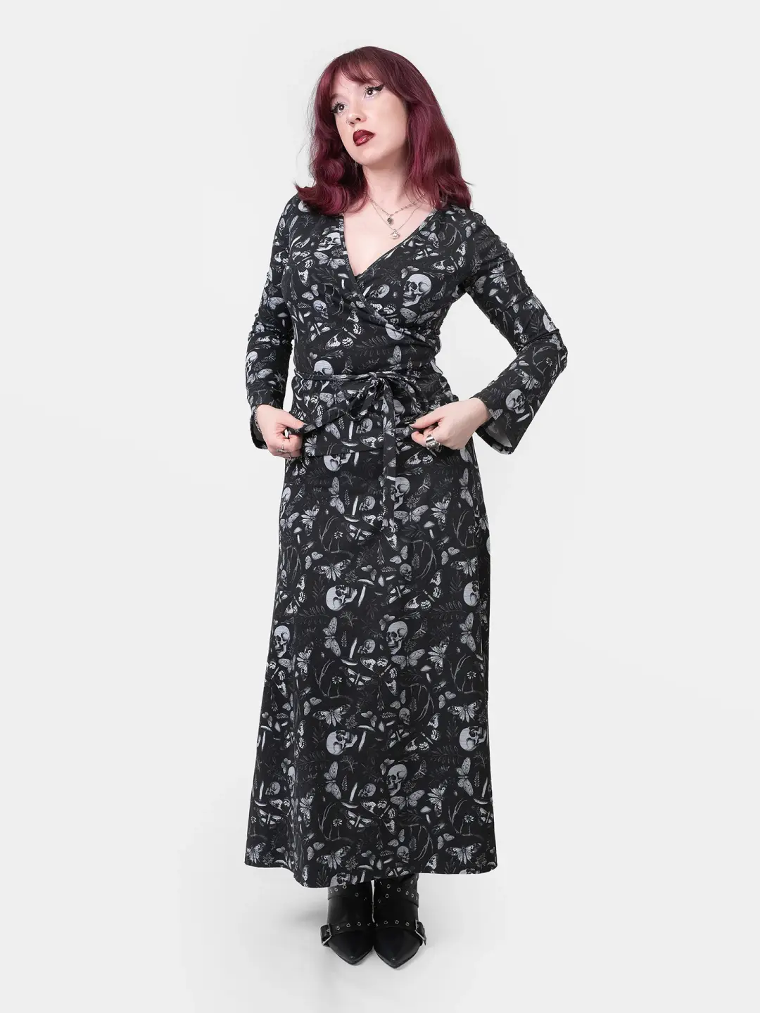 Bluzka wrap z rozszerzanymi rękawami Moonveil