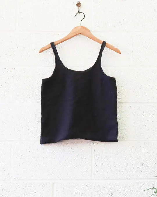 SALE - Sadhana Simplicity Cropped Shirt / S / Midnight / Stretch Cotton (15)