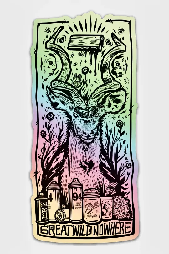 Vinyl Holographic Great Wild Nowhere Sticker
