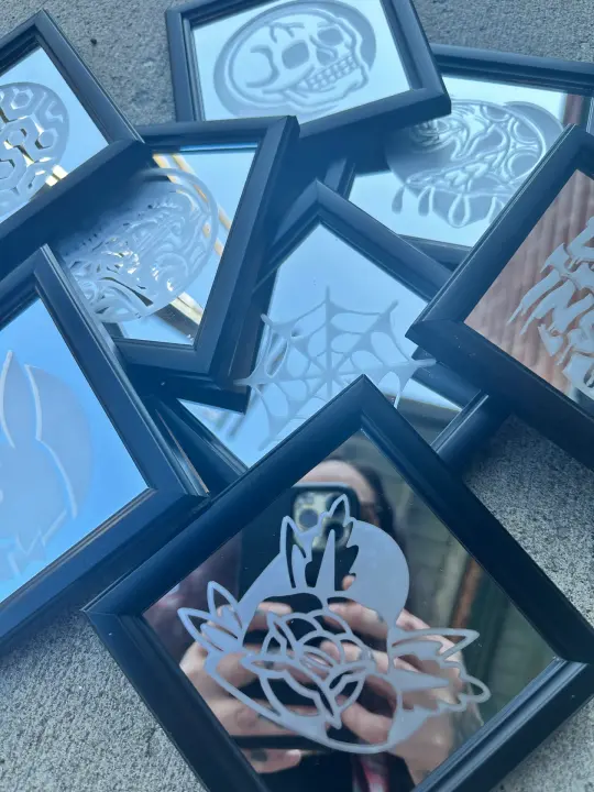 Framed etched mirrors (lots of choices!) Set 1