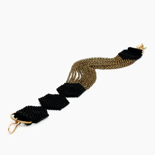 Row Bracelet in Black