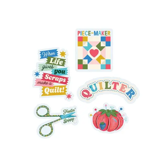 Quilty Vinyl Stickers