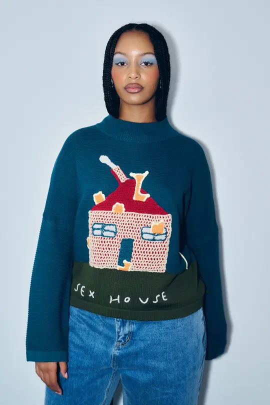 Sex House on Fire Cotton Sweater