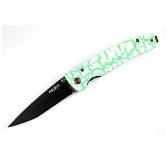 Limited Edition Mcusta Katana VG-10 Core San Mai Green/white 4.25" Folding knife