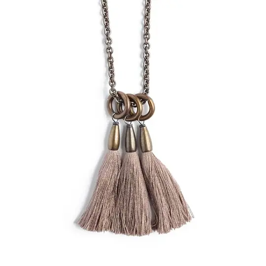 Silk Triad Necklace - Dune