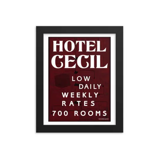 Hotel Cecil Rates Framed Print | Available in Multiple Sizes!