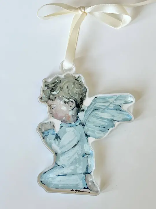 Tiny Wings III Baby Angel Acrylic Christmas Ornament
