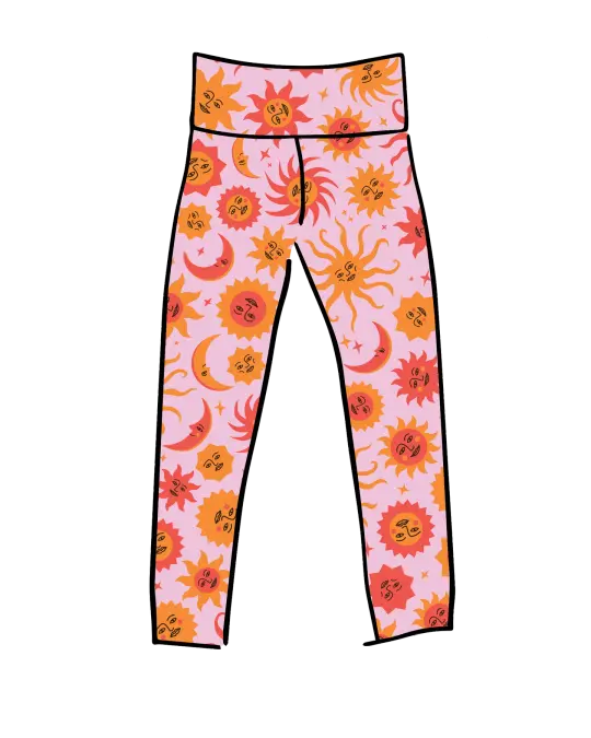 High Rise Ankle Leggings Luna y Sol