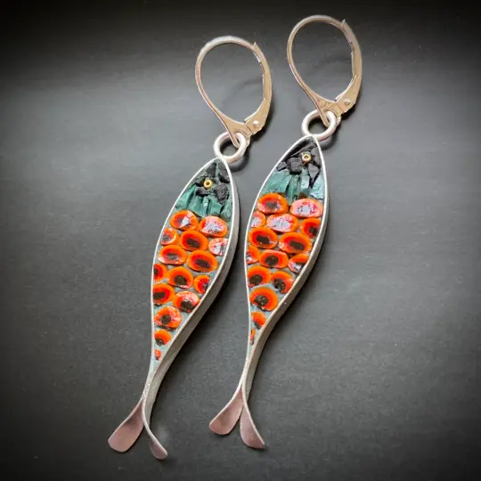 Red Fish Earrings