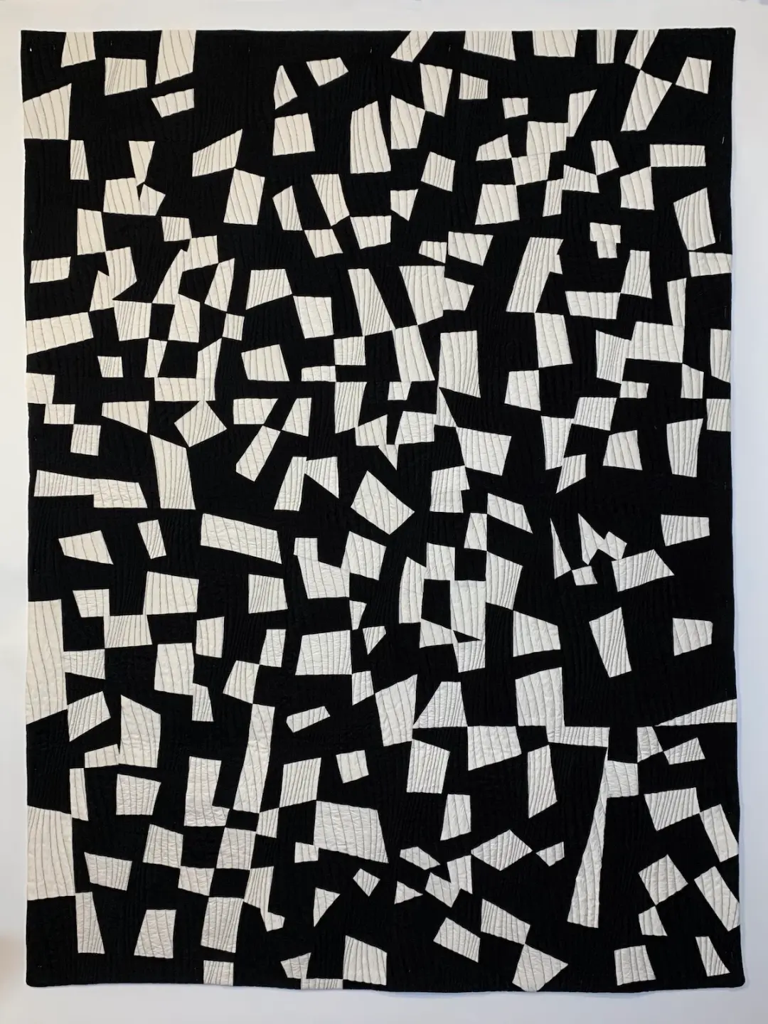 Black and White Pieced Throw