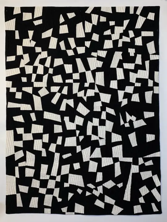 Black and White Pieced Throw