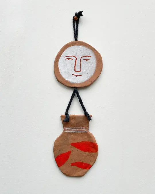 Moon Vase Ceramic Hanging Wall Art