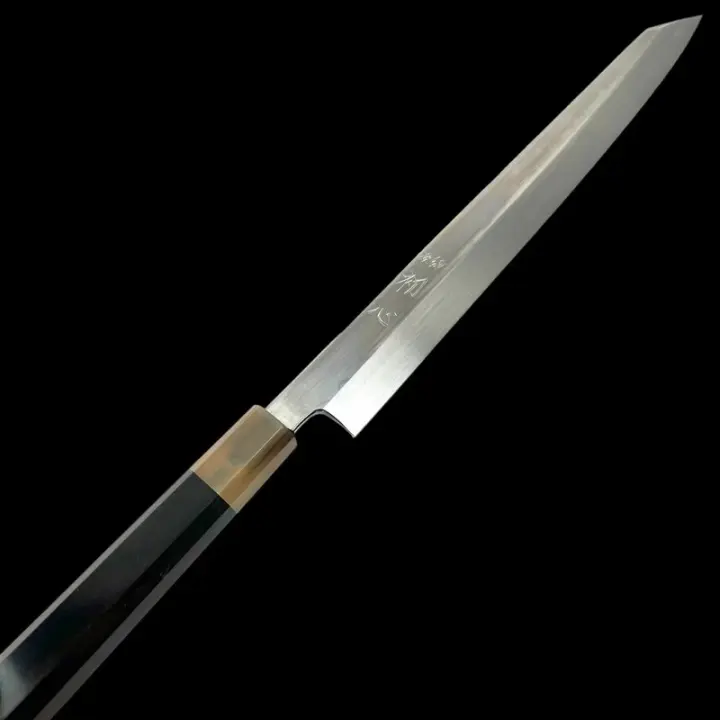 Satoshi Nakagawa White #3 Honyaki 300mm Kiritsuke Yanagiba with Ebony and Horn