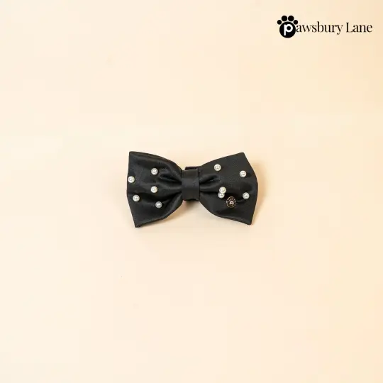 Sugar and Pearls - Jet - Pet Bow Tie