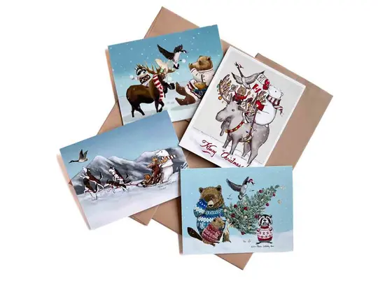 Canadiana Holiday Cards Bundle of 4 Cards | Save 15%