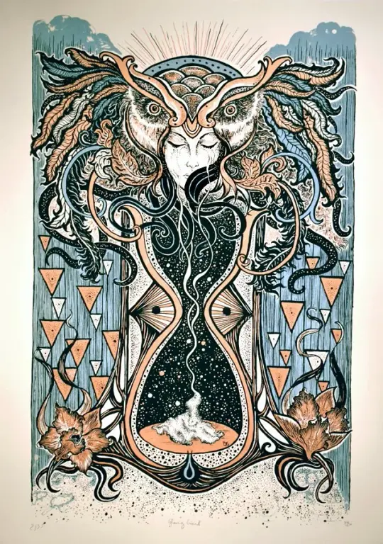 ART PRINT "GLOWING CRESCENT"