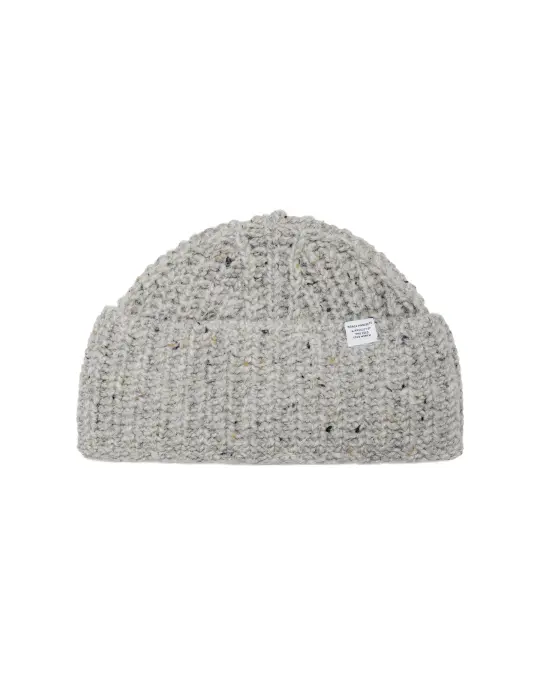 Norse Projects Donegal Wool Rib Beanie Light Grey Melange