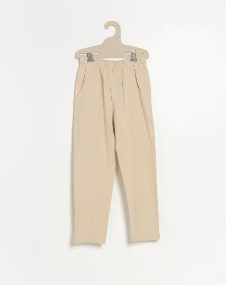 Deck Pants in Handloom Natural Cotton