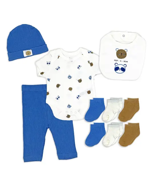 Lily & Jack Baby Boys 10 Piece Layette Set, Bear, 3-6M