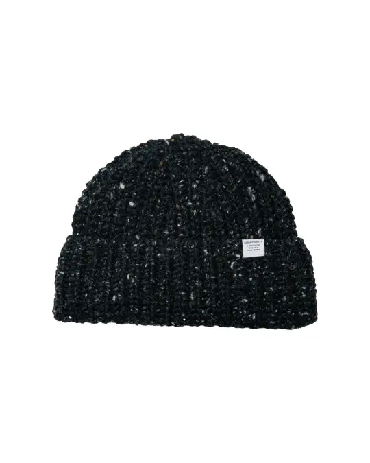 Norse Projects Donegal Wool Rib Beanie Charcoal Melange